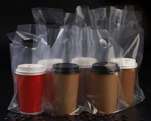 borsa d'imballaggio trasparente eliminabile del tè pp del latte del caffè 50PCS/bundle