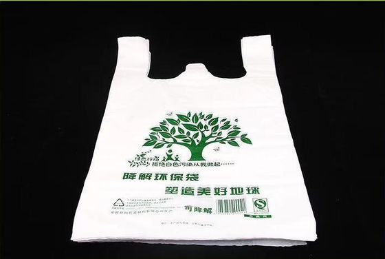 Maglia crema Tote Biodegradable Disposable Bags dell'amido di mais