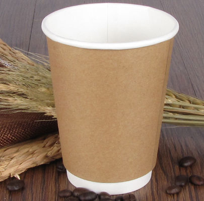8oz tazza di carta biodegradabile, tazza eliminabile della carta kraft del tè del latte