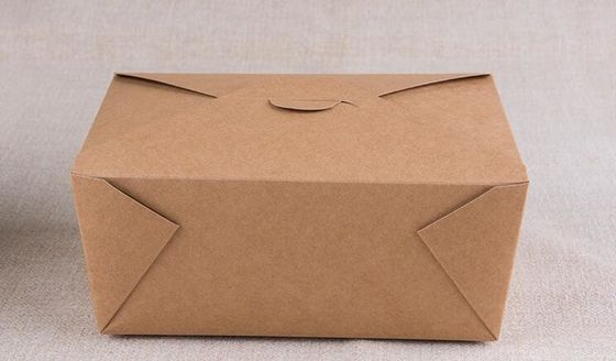 Il film del PE ha ricoperto la scatola di pranzo di carta kraft, scatola di imballaggio eliminabile della prova di olio 1100ml