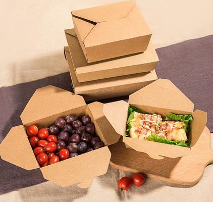 Il PE eliminabile del commestibile ha ricoperto la scatola di pranzo d'imballaggio del cartone