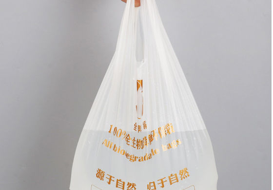 Sacchetto di plastica degradabile eliminabile della maglia, borsa di stampa dell'alimento di acquisto di 14x50cm