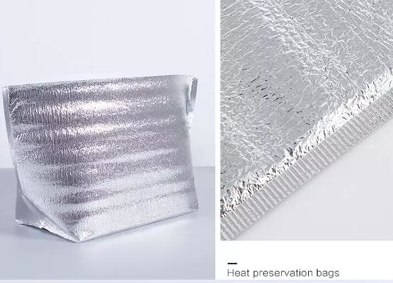 borsa d'imballaggio dell'isolamento del foglio di alluminio di consegna termica piana della bocca di 40*50cm