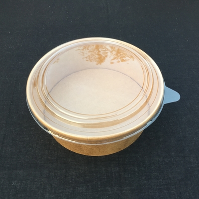 Ciotole di minestra a parete semplice eliminabili dell'insalata di carta kraft della stampa su ordinazione con il contenitore del coperchio