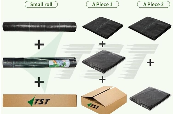 Rotoli di tessuto nero copertura di terra di controllo delle erbe infestanti membrana anti erbe infestanti tessuto di fabbrica di fornitura 80GSM 90GSM 100GSM