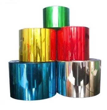 Film metallizzato in PVC Pet Twist Film per l'imballaggio di caramelle, film metallico per l'imballaggio di caramelle e caramelle