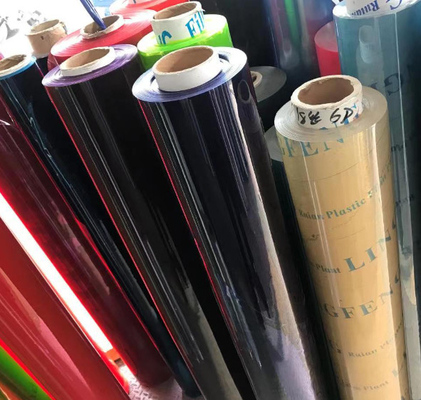 Prodotto all'ingrosso di pellicola di plastica trasparente di colore in PVC pellicola morbida pellicola trasparente in PVC