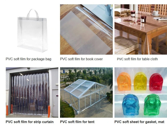 PVC colla morbida pellicola trasparente PVC colorata pellicola colorata glossosa