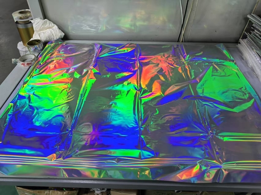 18um Holographic Bopp Color Glitter Film, pilastro di luce orizzontale BOPP film per imballaggi per medicinali