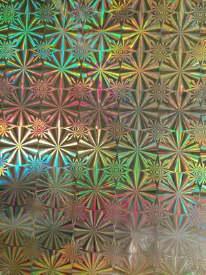 12mic PET/17mic bopp rivestimento di base olografico metallizzato utilizzato per la stampa UV