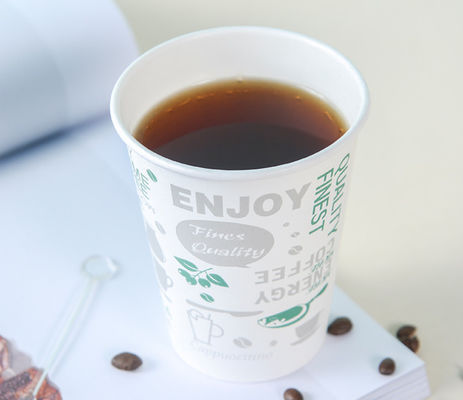 tazze di carta a parete semplice della bevanda calda del tè del latte della tazza di caffè di 12oz 260+18pe