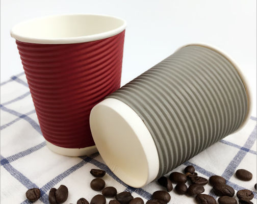 tazze biodegradabili doppie eliminabili della carta kraft del tè del latte 16oz