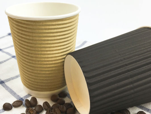 il doppio strato 8oz ha ondulato le anti tazze di carta eliminabili di scottatura del caffè