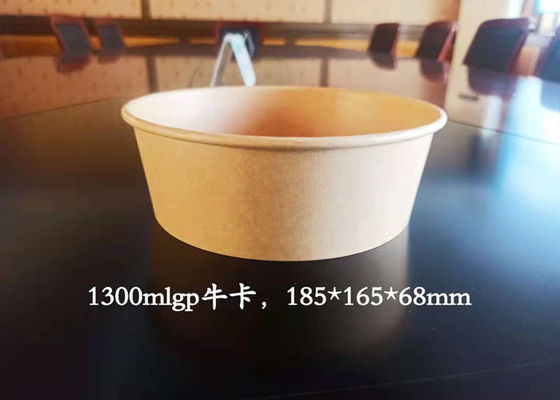 Ciotola di minestra rotonda asportabile rivestita eliminabile della carta del porridge di carta kraft singola