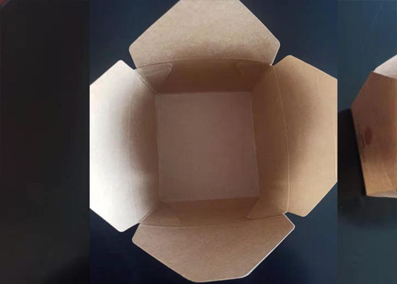 scatola di pranzo eliminabile di carta kraft di 210*154mm, quadrato Bento Salad Box