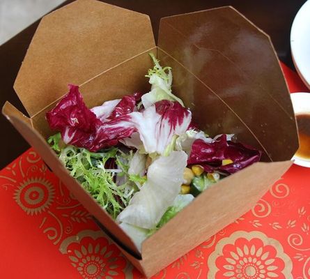 scatola di pranzo asportabile di carta kraft della pasta ecologica degli alimenti a rapida preparazione 2000ml