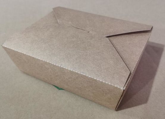 scatola di pranzo eliminabile di carta kraft di 1600ml, scatola di pranzo quadrata amichevole dell'insalata di eco
