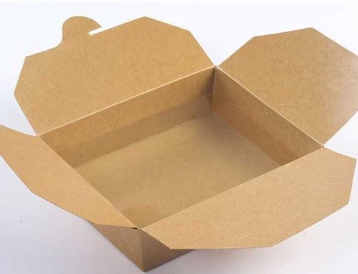 18PE Bento Salad Lunch Box, contenitore d'imballaggio di una volta di carta kraft