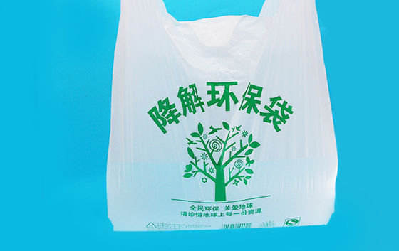 Le borse eliminabili biodegradabili del supermercato resistente di allungamento, conferiscono alle borse di immondizia bianche