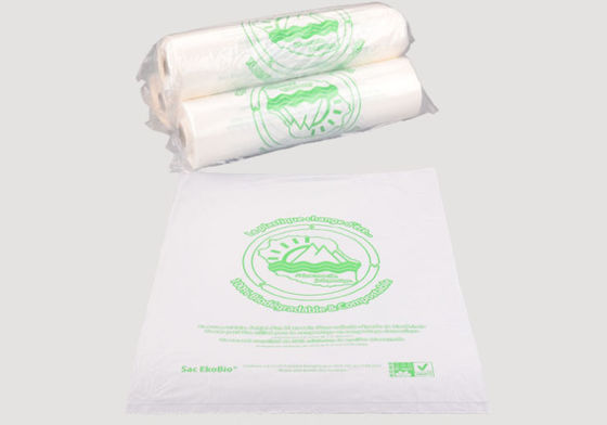 sacchetto di plastica piano biodegradabile del rotolo continuo dell'amido di mais di PLA PBAT di 52*65cm