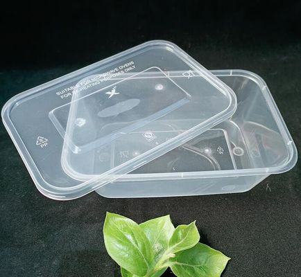 Contenitore di alimento di plastica eliminabile Microwavable nero di 1000ml pp