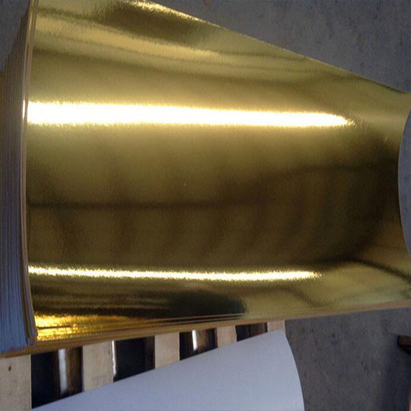 Carta di rivestimento in PET-alluminio / oro metallico / carta argento film e fogli di cartone di carta (250gm-450gm)