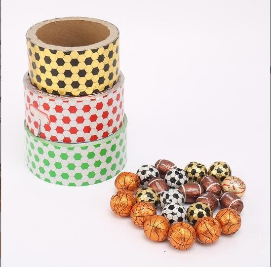 Fogli di alluminio stampati in oro e colorato personalizzati per confezioni di caramelle o di cioccolato in foglio/sul rotolo