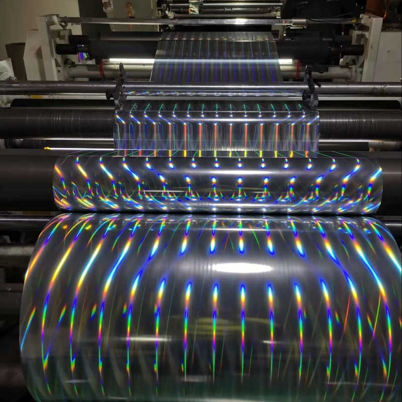 18um Holographic Bopp Color Glitter Film, pilastro di luce orizzontale BOPP film per imballaggi per medicinali