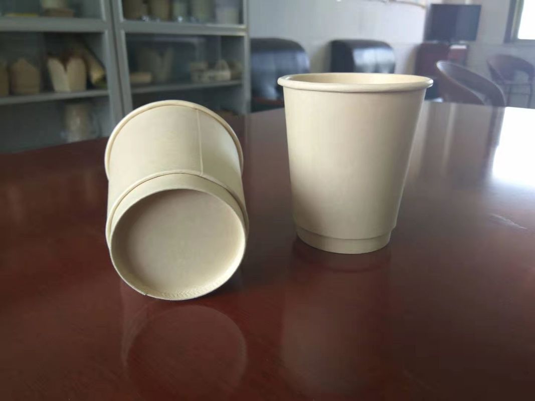 Nessuna tazza di carta eliminabile di PLA di odore, tazza di carta doppia della pagaia di bambù